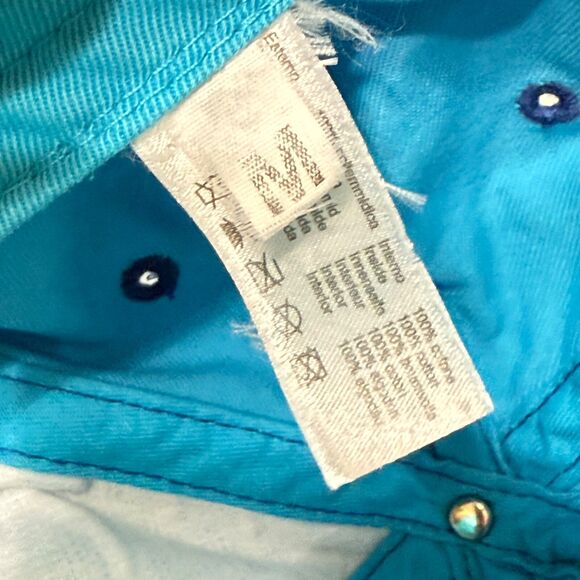 United Colors of Benetton Baseball Cap Hat Aqua Perforated Nylon Sz Medium - Picture 7 of 9